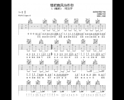 错把晚风当作你吉他谱_L（桃籽）/何文宇_C调吉他谱