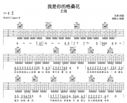 我是你的格桑花吉他谱-C调完整版-王琪-吉他弹唱谱