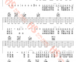 鹿晗《时间停了》吉他谱-C调六线谱-高清图片谱