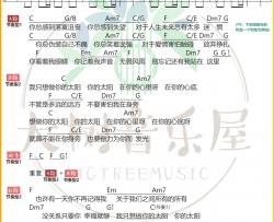 太阳吉他谱 邱振哲 C调简单版