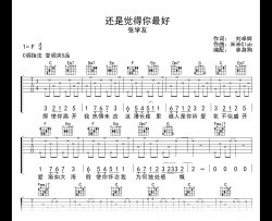 还是觉得你最好吉他谱_张学友_C调弹唱六线谱