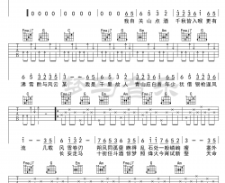 关山酒吉他谱_小魂_C调弹唱谱_高清图片谱