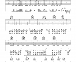 难舍难分吉他谱_C调高清六线谱_简单原版图片谱_谭咏麟