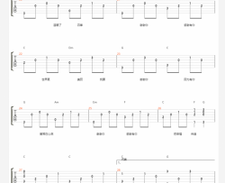 听我说谢谢你吉他谱_C调_李昕融_吉他伴奏弹唱谱