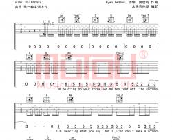 候锦尧《Aapologize+空城》吉他谱-弹唱谱-中国梦之声-六线谱-指