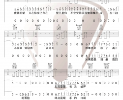 爱存在吉他谱 王靖雯不胖 C调原版 吉他弹唱演示