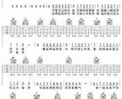 《甘心替代你》吉他谱_郑伊健_C调原版弹唱谱_高清六线谱