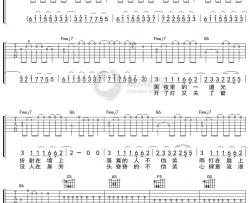 曹方《忽略》吉他谱 弹唱六线谱