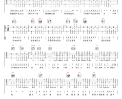 关剑《我来人间一趟》吉他谱 G调指法原版编配 民谣吉他弹唱六线谱
