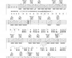 赵方婧《尽头》吉他谱(升G调)-Guitar Music Score