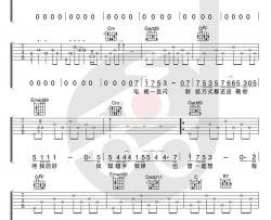 年少有为吉他谱 G调六线谱 李荣浩