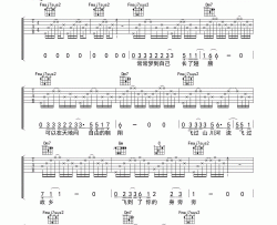 路远 张磊 F调六线谱完整版 吉他谱 张磊 吉他图片谱 高清