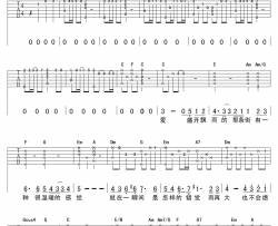 一个人的浪漫吉他谱_俞灏明_C调原版六线谱_高清图片谱