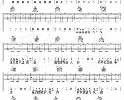 片片相思赋予谁吉他谱_晓依_C调六线谱_吉他弹唱谱