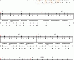 《为你难过》吉他谱