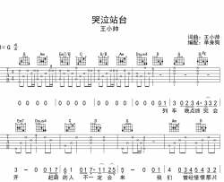 王小帅《哭泣站台》吉他谱_G调指法吉他弹唱谱