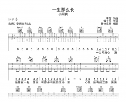 一生那么长吉他谱_小阿枫_C调_弹唱六线谱