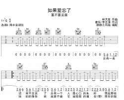 如果爱忘了吉他谱_要不要买菜_G调弹唱六线谱