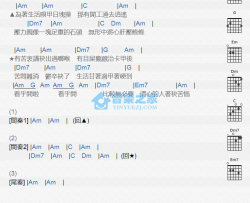 看乎开吉他谱 Am调版 陈雷