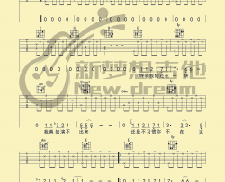 不该吉他谱 E调_新梦想编配_周杰伦
