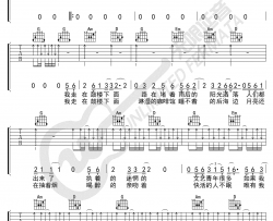 鼓楼吉他谱 赵雷 G调指法 弹唱六线谱