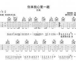 你来我心里一趟吉他谱_云朵_C调弹唱谱_高清六线谱