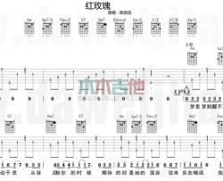 红玫瑰(吉他谱)_陈奕迅_C调原版六线谱_《红玫瑰》吉他弹唱教学