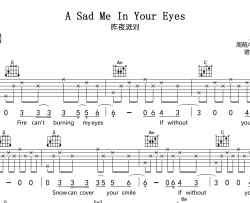 《A Sad Me In Your Eyes》吉他谱_昨夜派对_G调吉他弹唱谱