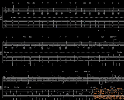 C调卡农|吉他谱|图片谱|高清|卢家宏