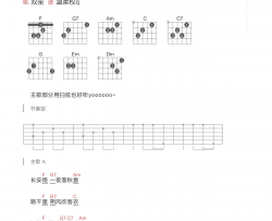 双笙《长安忆》吉他谱_C调弹唱和弦谱_《长安忆》高清图片谱