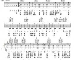 《国际歌》吉他谱_C调_吉他原版六线谱（唐朝乐队摇滚）