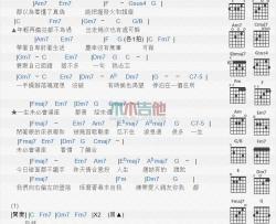 满座吉他谱 C调和弦谱-李荣浩