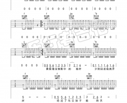 《彩虹下面》吉他谱-赵雷-F调原版弹唱六线谱-高清图片谱