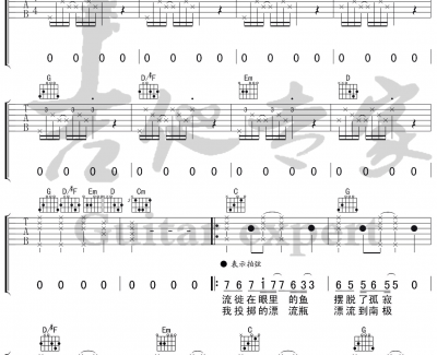 等你的日子不值一提吉他谱 G调 焦迈奇《带着爸爸去留学》插曲
