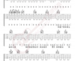 情书吉他谱_张学友_G调指法原版编配_吉他弹唱六线谱