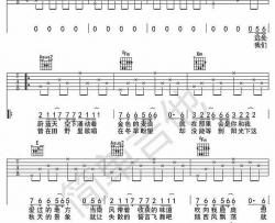 风吹麦浪吉他谱简单版-李健-图片谱