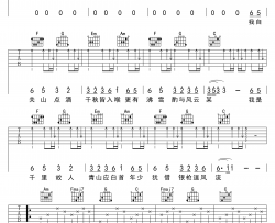 关山酒吉他谱_等什么君_C调指法_高清弹唱图片谱
