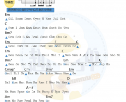 IU,High4《除了春天 爱情和樱花》吉他谱(G调)-Guitar Music Score