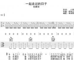 刘德华《一起走过的日子》吉他谱_G调原版吉他谱