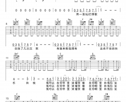 霓虹吉他谱_徐秉龙_C调六线谱_高清弹唱谱