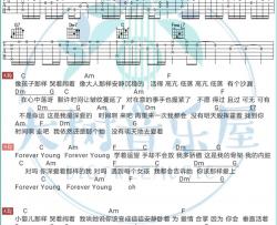 艾怡良《Forever Young》吉他谱(C调)-Guitar Music Score