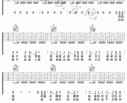 你的影子|吉他谱|图片谱|高清|侠名