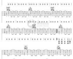 汪峰《挥挥手》吉他谱 G调弹唱六线谱