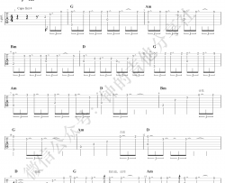 未闻花名指弹吉他谱_Secret Base_独奏六线谱_指弹吉他演示