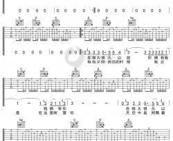 齐秦《外面的世界》吉他谱 G调弹唱六线谱