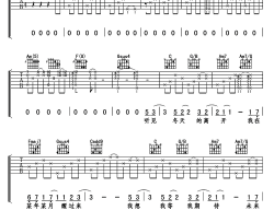 遇见吉他谱_孙燕姿_C调原版编配_吉他弹唱六线谱