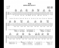 可追吉他谱_曾舜晞/刘宇宁_C调弹唱六线谱_示范音频