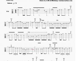 海阔天空尾奏SOLO吉他谱_Beyond_电吉他SOLO教学