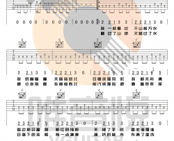 远走高飞吉他谱-C调简单版-远走高飞弹唱六线谱