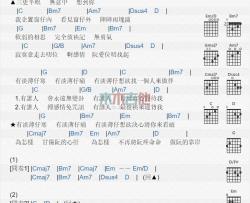 靠岸_吉他谱_江蕙